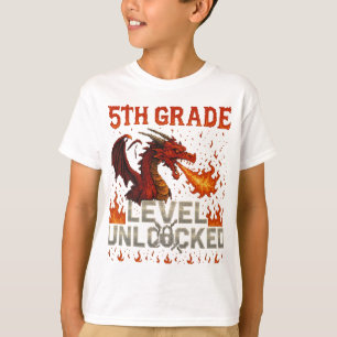 T-shirt du gamer déverrouillé de 5e année - Bos Pi