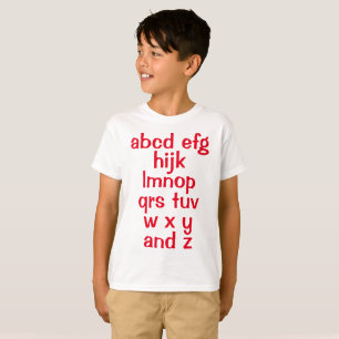 T-shirt du garçon de la chanson Alphabet