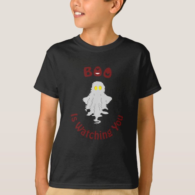 T-shirt du garçon d'Halloween | Boo Vous Regarde (Devant)