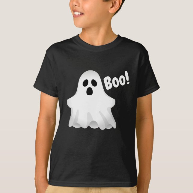 T-shirt du garçon Halloween Boo Ghost (Devant)