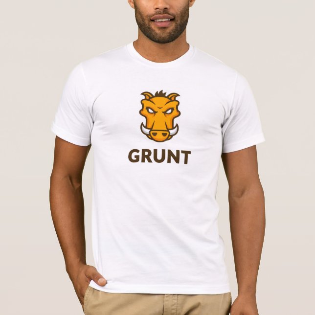 T-shirt du grognement JS (blanc) (Devant)
