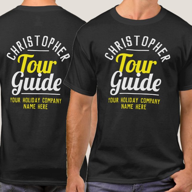 T-Shirt du guide touristique imprimé des deux côté (Créateur téléchargé)