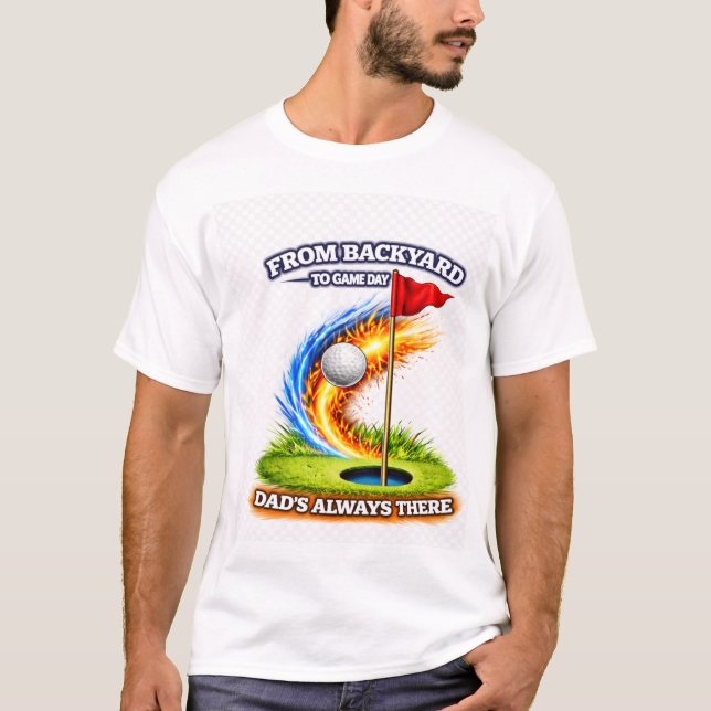 T-shirt Du jardin à la journée de match Papa est toujours  (Devant)