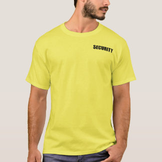 T-shirt du jaune 2Sided de personnel de videur de