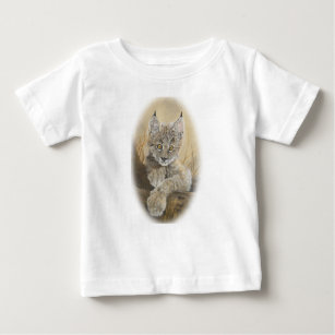 T-shirt du Jersey d'amende de bébé de Lynx de bébé