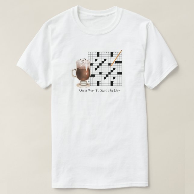 T-shirt du jeu de mots croisés (Design devant)