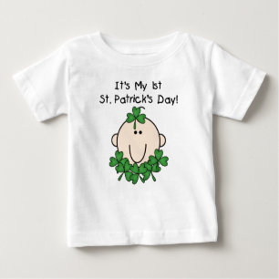T-shirt du jour de ęr St Patrick de bébé de