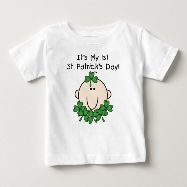 T-shirt du jour de ęr St Patrick de bébé de (Devant)