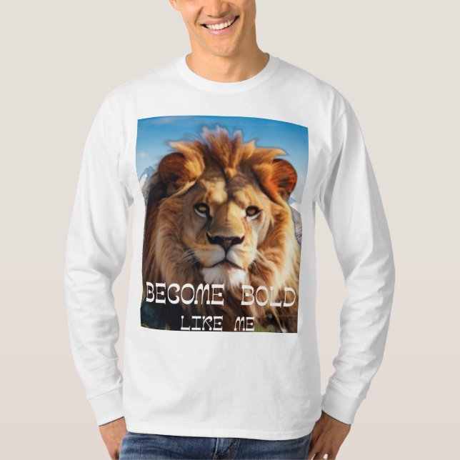 T-shirt du lion de confiance rugissant (Devant)