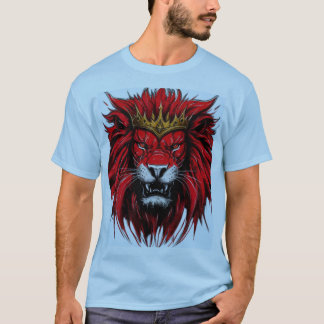 T-shirt du Lion Rouge royal - Roi de l'Artwor de l