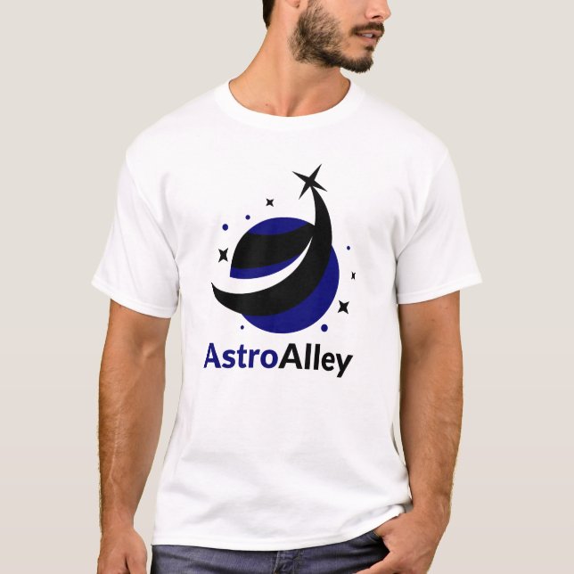T-shirt du logo AstroAlley - Où les planètes se re (Devant)