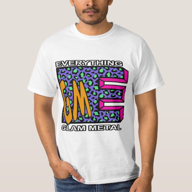 T-Shirt du logo bleu léopard EGM (Devant)