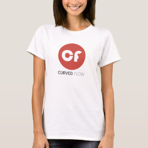 T-Shirt du logo de flux courbé