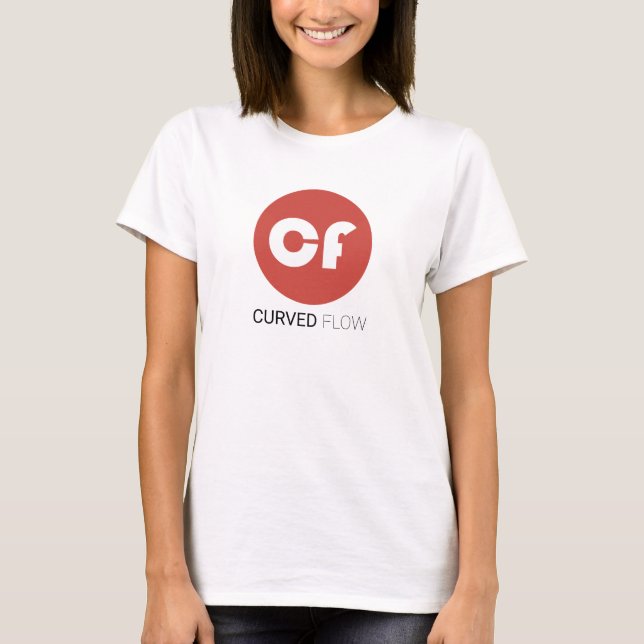 T-Shirt du logo de flux courbé (Devant)