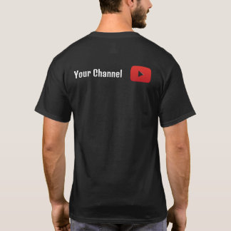 T-shirt du logo de la chaîne YouTube en noir perso