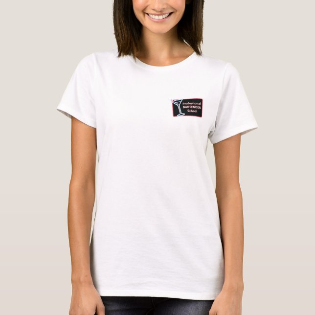 T-shirt du logo de l'école de barman professionnel (Devant)