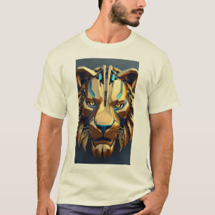 T-shirt du logo de Lion géométrique - Gras et mode