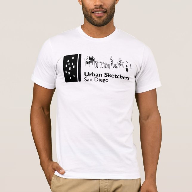 T-shirt du logo de Urban Sketchers San Diego (Devant)