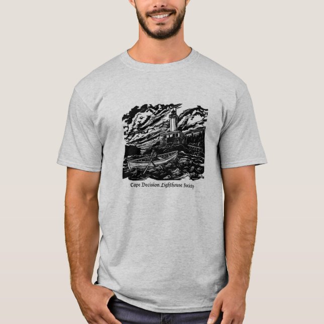 T-Shirt du logo du bloc de bois pour hommes - gris (Devant)