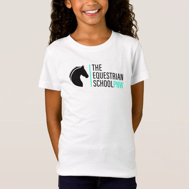 T-Shirt du logo noir des enfants (Devant)