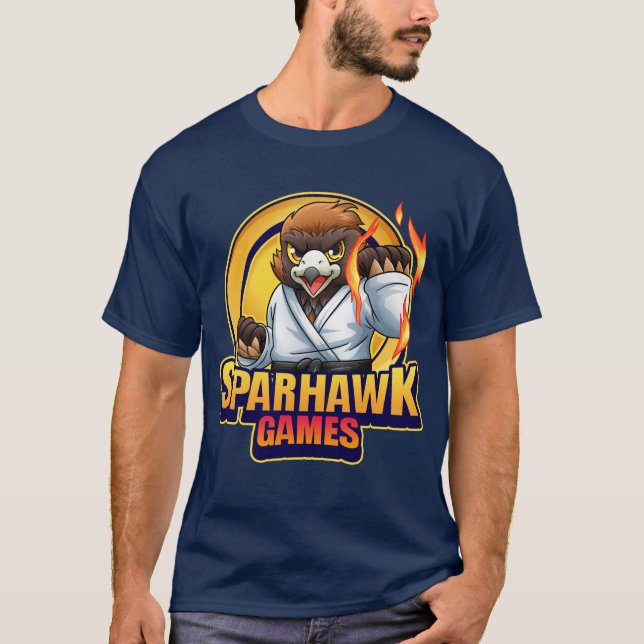 T-shirt du logo SparhawkGames pour hommes (Devant)