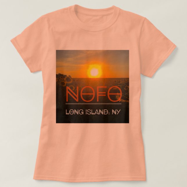 T-shirt du Long Island de Nofo avec le contexte de (Design devant)