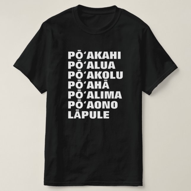 T-shirt Du lundi au dimanche à Hawaii (Design devant)