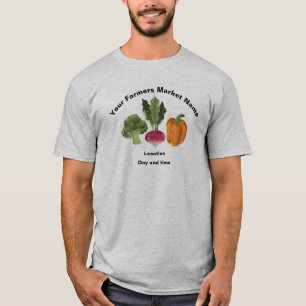 T-shirt du marché agricole personnalisé