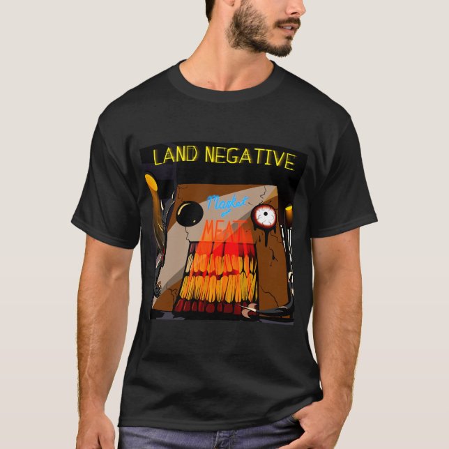 T-shirt du marché de la viande négatif (Devant)