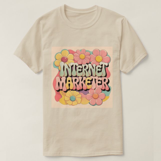 T-Shirt du marché Internet de l'énergie de fleur (Design devant)