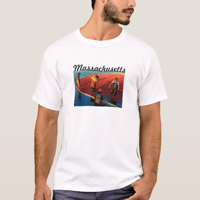 T-shirt du Massachusetts (canneberge) (Devant)
