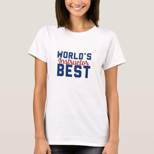 T-shirt du meilleur instructeur du monde (Devant)