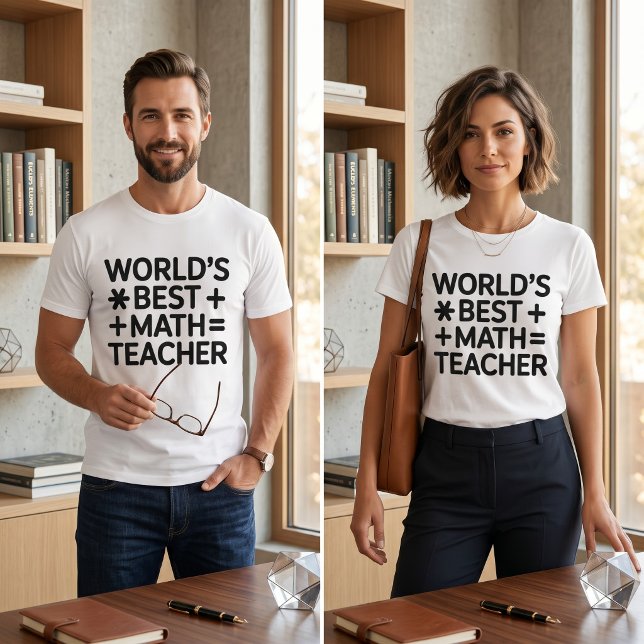 T-shirt du meilleur professeur de mathématiques du (Créateur téléchargé)