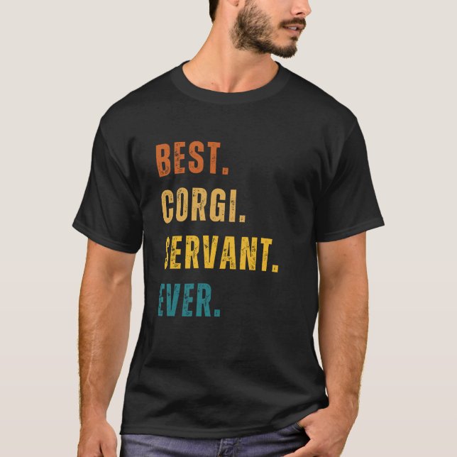 T-shirt DU MEILLEUR SERVANT CORGI (Devant)