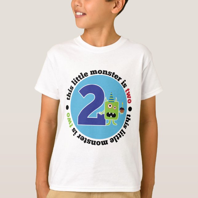 T-shirt du monstre 2 d'anniversaire (Devant)