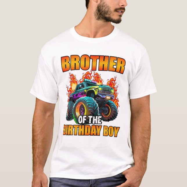 T-shirt du Monstre du Garçon d'Anniversaire (Devant)