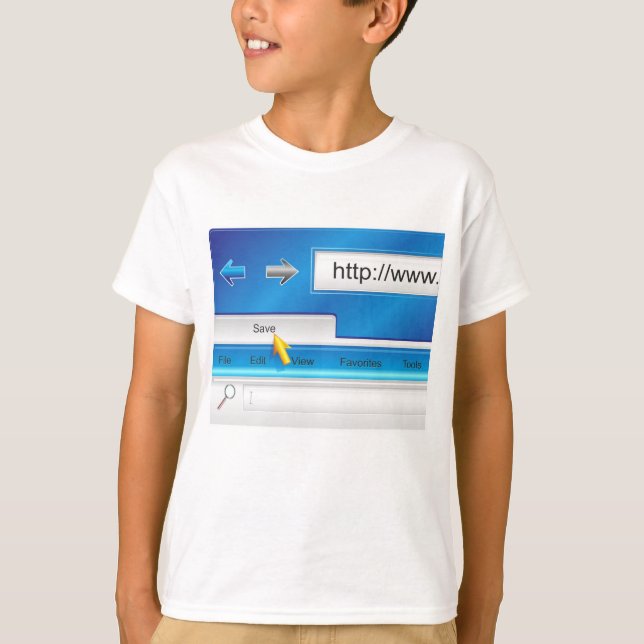 T-shirt du navigateur de pages Web (Devant)