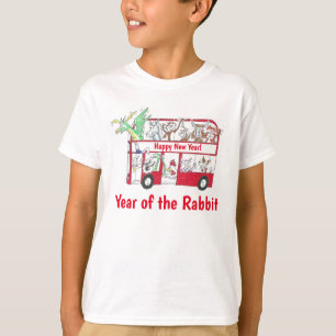 T-shirt du Nouvel An Chinois Année du Lapin Bus