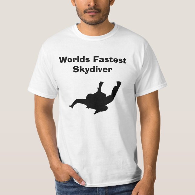 T-shirt du parachutiste le plus rapide du monde (Devant)