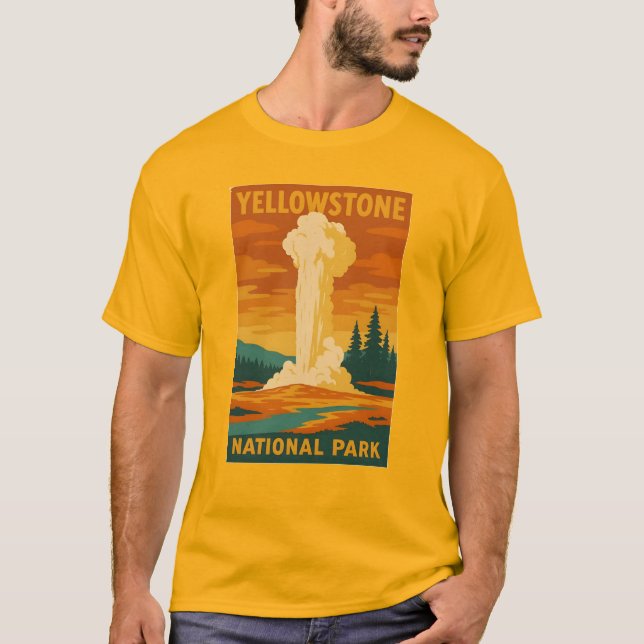 T-Shirt du Parc National de Yellowstone (Devant)
