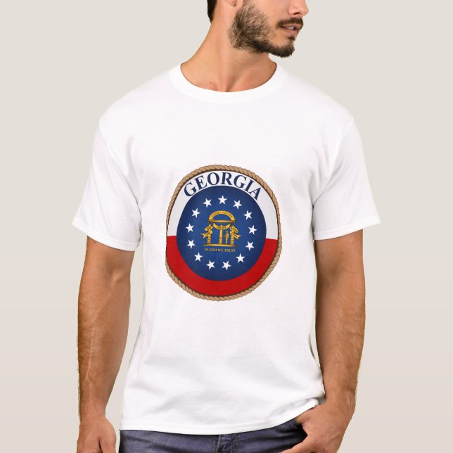 T-shirt du pavillon de l'État de Géorgie (Devant)