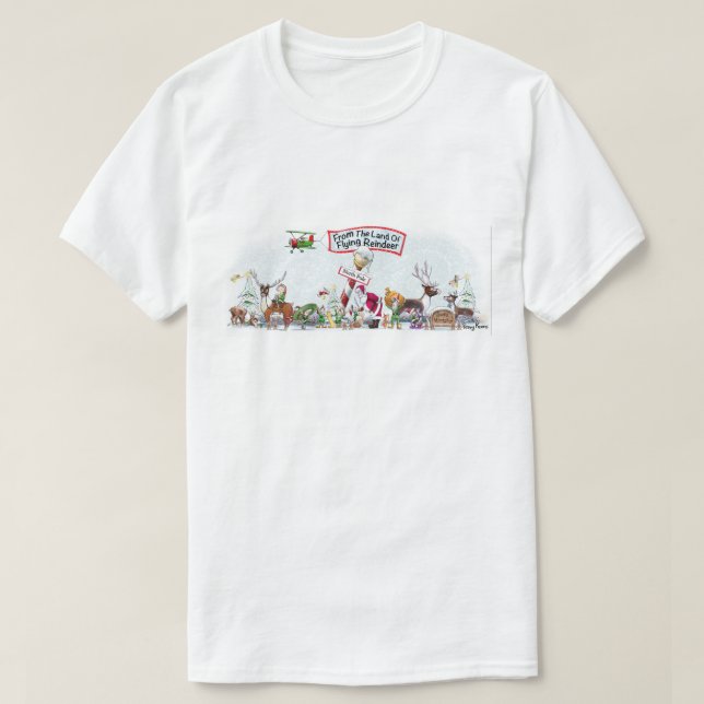 T-shirt Du Pays Des Rennes Volantes (Design devant)