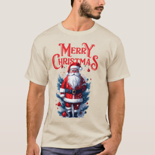 T-Shirt Du Père Noël Et De L'Arbre De Noël
