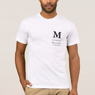 T-shirt du personnel du logo initial - Nom et marq