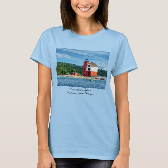 T-shirt du phare de Round Island (Devant)