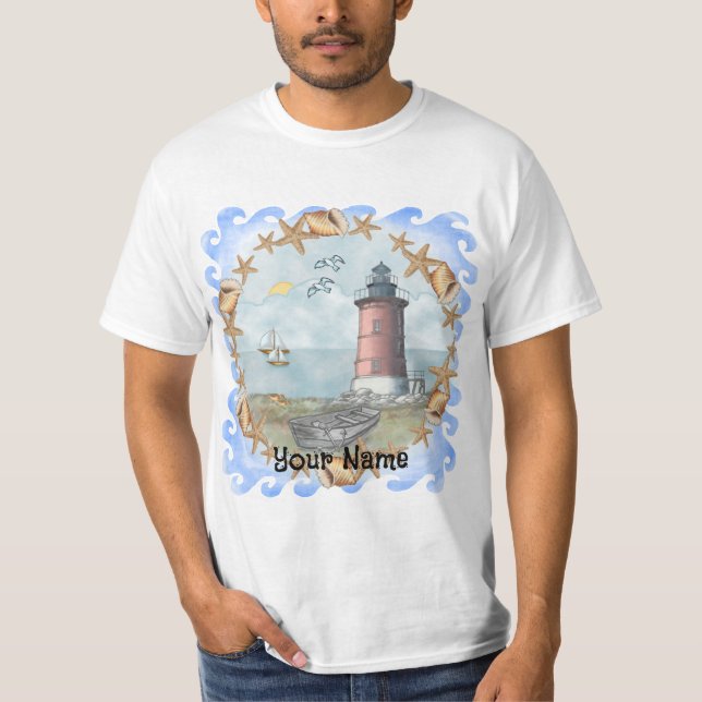 T-shirt du phare Delaware Shells (Devant)
