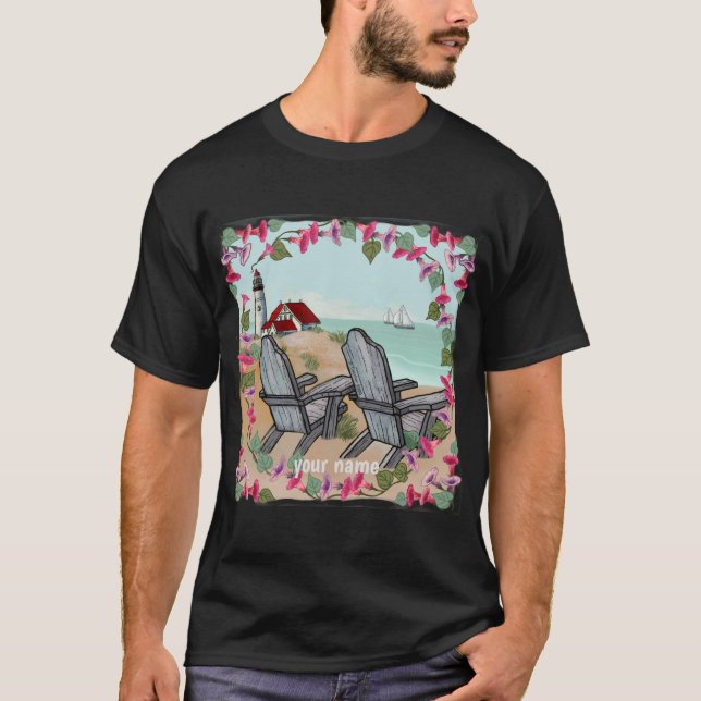 T-shirt du phare Floral Noon (Devant)