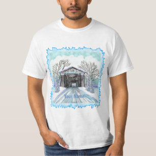 T-shirt du pont couvert d'hiver