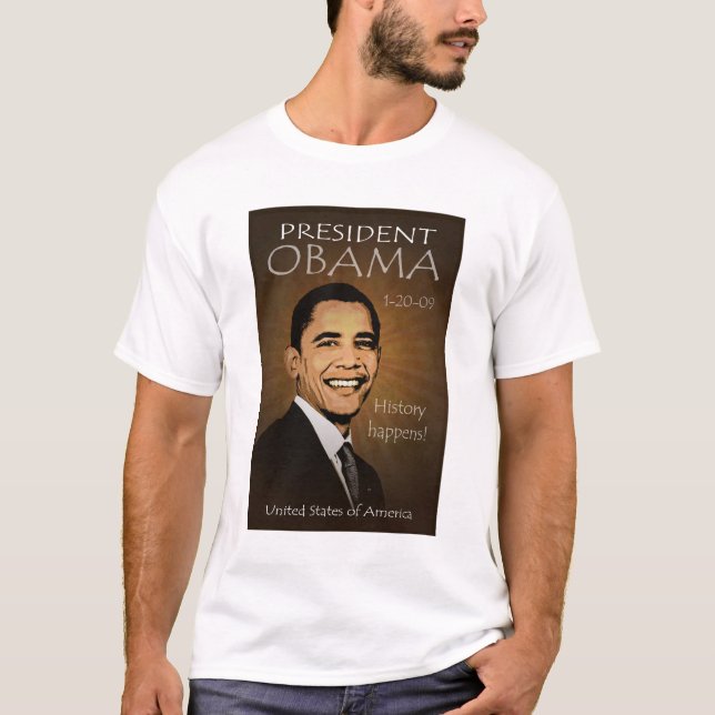 T-shirt du Président Obama Grunge Tattered (Devant)
