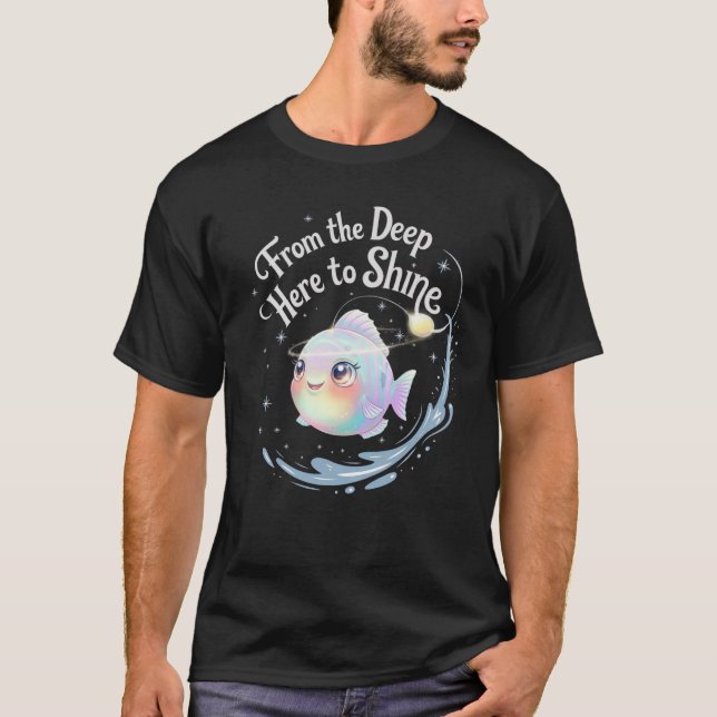 T-shirt Du profond, ici à briller - Anglerfish (Devant)